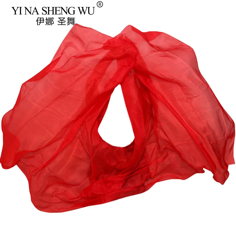 Múa Bụng Lụa Vân Tùy Chỉnh Gradient Khăn Choàng Hiệu Suất Khăn Tay Tự Nhiên Thật 100% Lụa Tay Ném Phụ Nữ Trưởng Thành