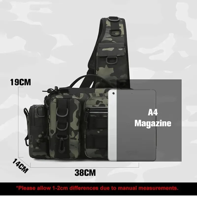 Borsa per esche Marsupio Borsa a tracolla singola Borsa a tracolla Borsa per canna da pesca Scatola per esche Borsa per attrezzi da pesca Nuova grande capacità