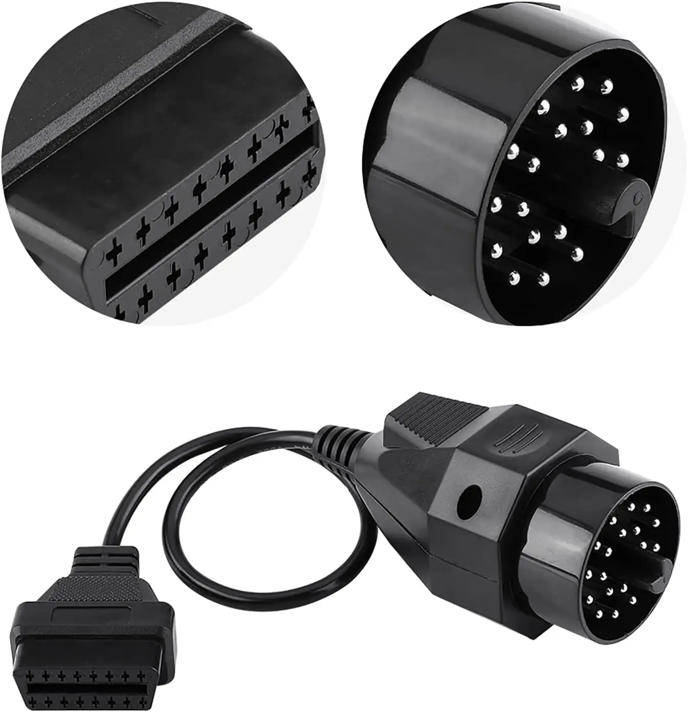 Adaptador obdii para bmw 20 pinos para obd2 16 pinos conector de interface para bmw e36 e39 e30 f20 x5 z3 e53 i3 obd2 cabo de diagnóstico do carro