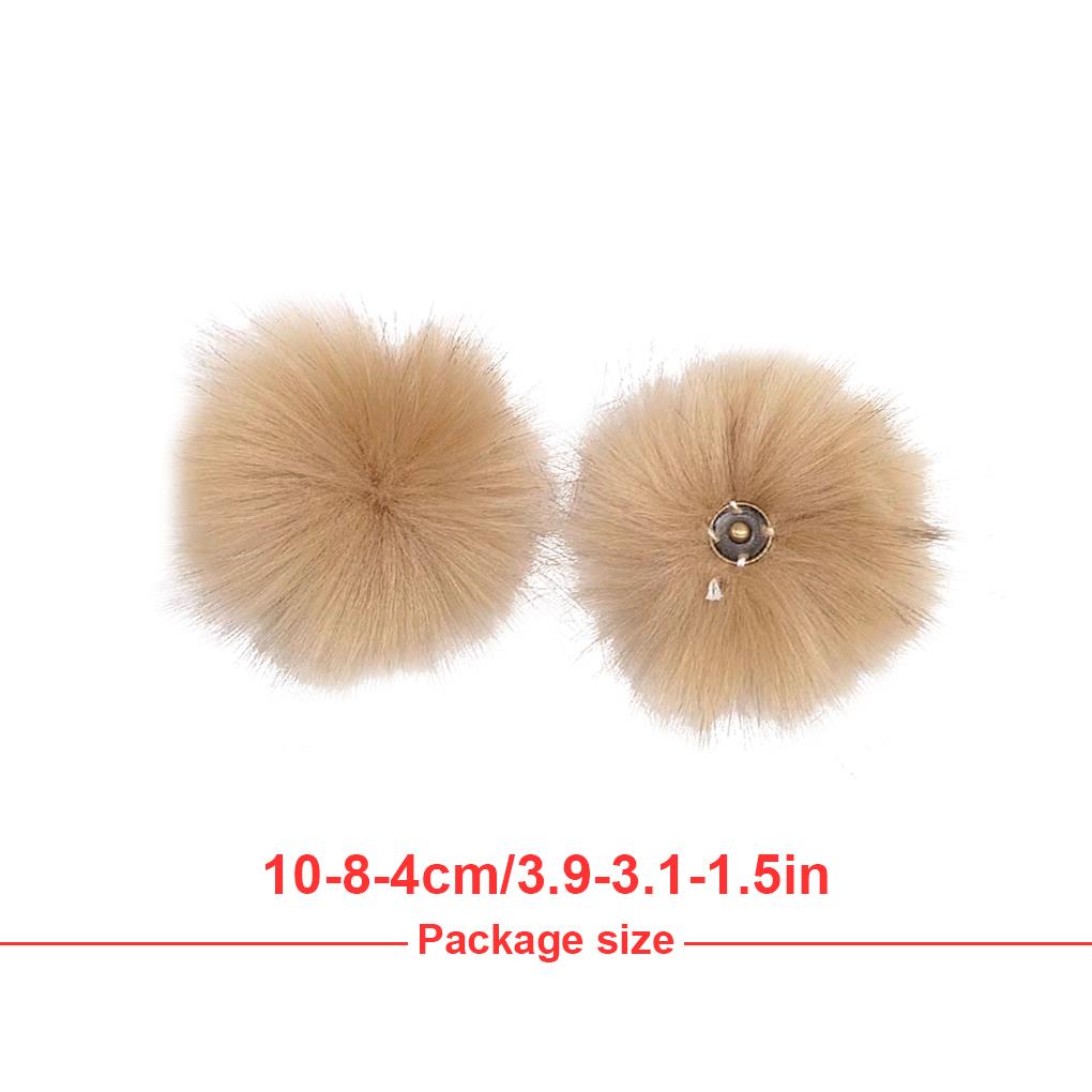 Gorros con pompones y bolas de piel, accesorios tejidos para bolas de pelo, decoraciones, ropa
