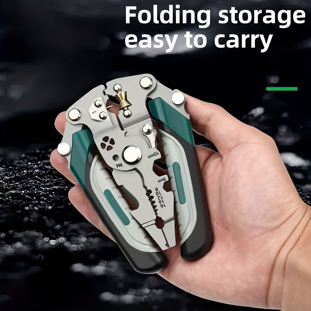 Professional Electrician Multi-Function Wire Stripper Plier, 16-In-1 Wire Splitter Wire Winding Pliers Crimping Pliers Hand Tool