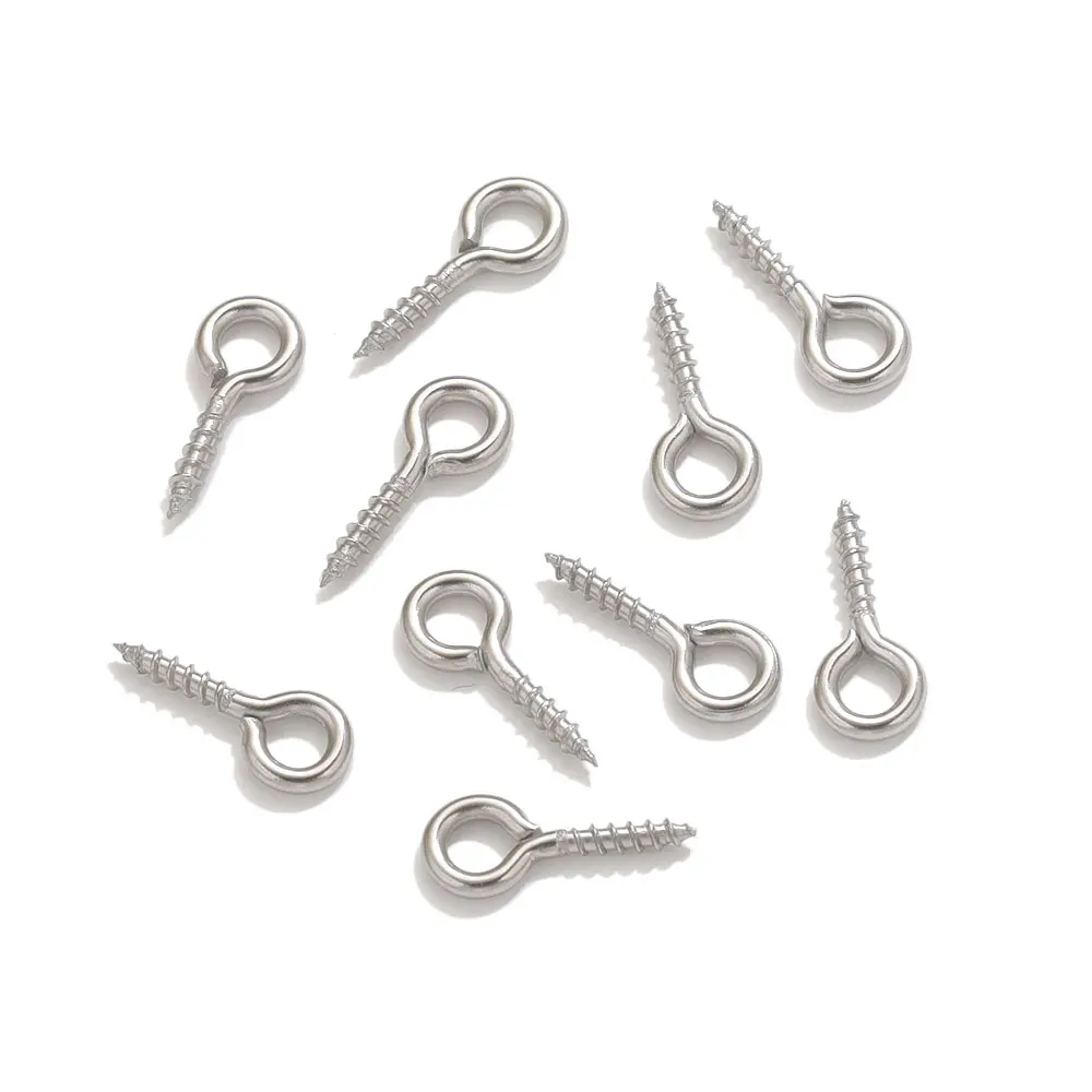100pcs สแตนเลสสตีล Tiny MINI Eye Pins สําหรับเครื่องประดับทํา DIY จี้ Handmade ผลการค้นหาเครื่องประดับสกรูตาตะขอเกลียว