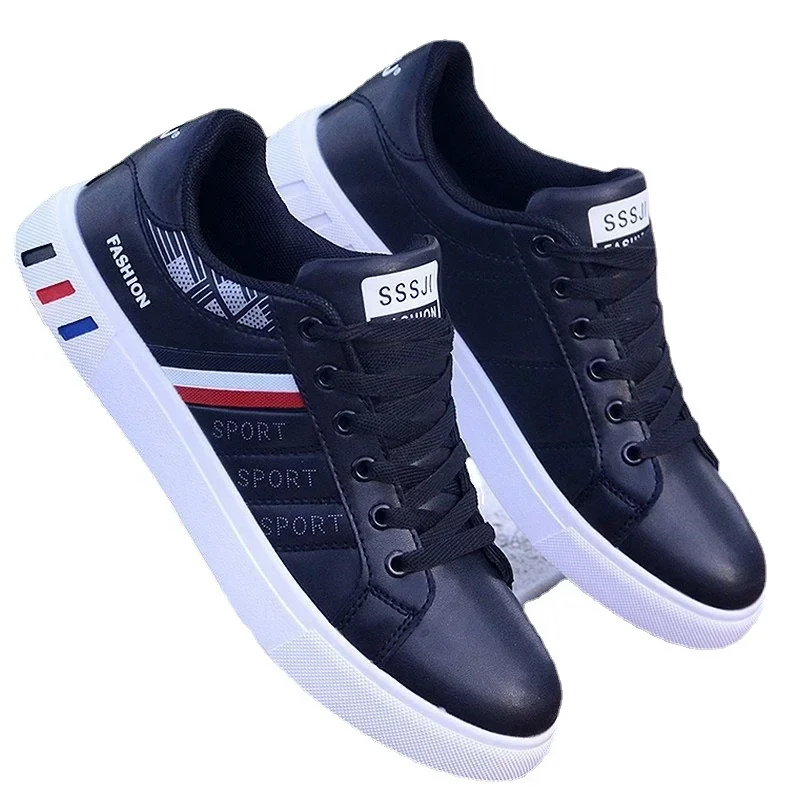 Männer Turnschuhe Casual Schuhe Männer Wohnungen Zapatillas Hombre Leichte Pu Leder Atmungsaktive Schuh Herren Weiß Sport Tenis Schuhe