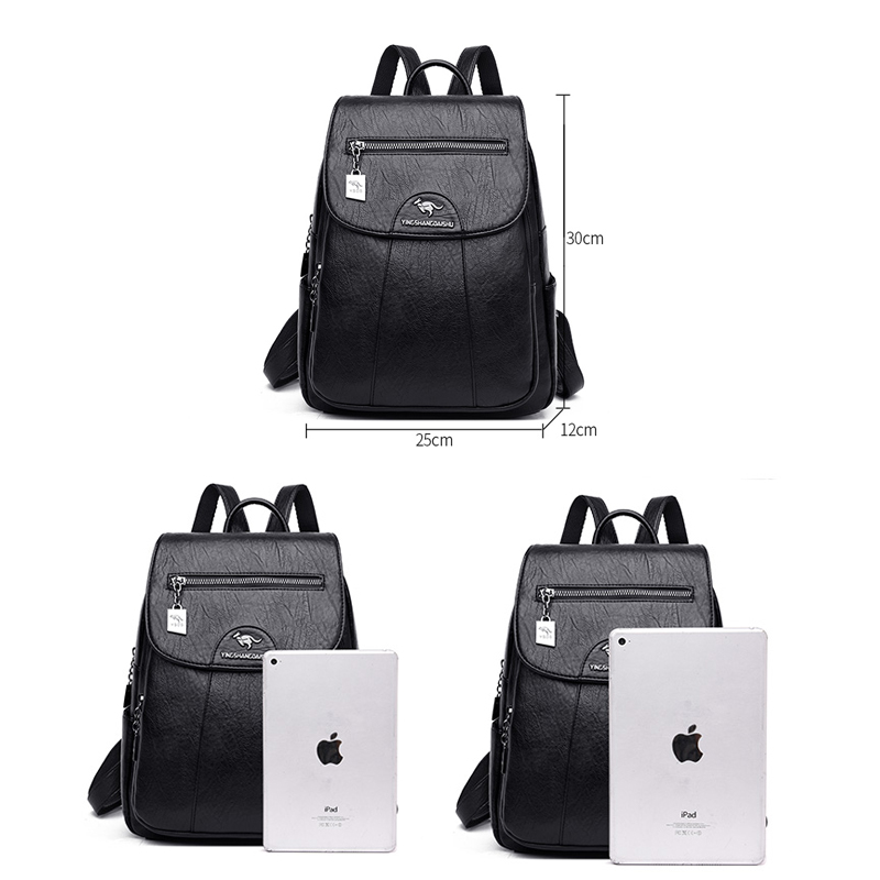 Mùa Hè 9 Màu Da Nữ Vintage Dung Tích Lớn, Ba Lô Du Lịch Thời Trang Học Mochila Nữ Đeo Vai