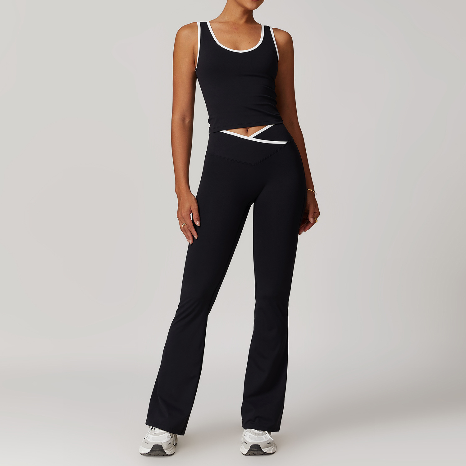 Conjunto de ropa de Yoga para mujer, 2 piezas, trajes de entrenamiento, ropa deportiva para Fitness, chándal de gimnasio, mallas de cintura alta, Sujetador deportivo, ropa atlética