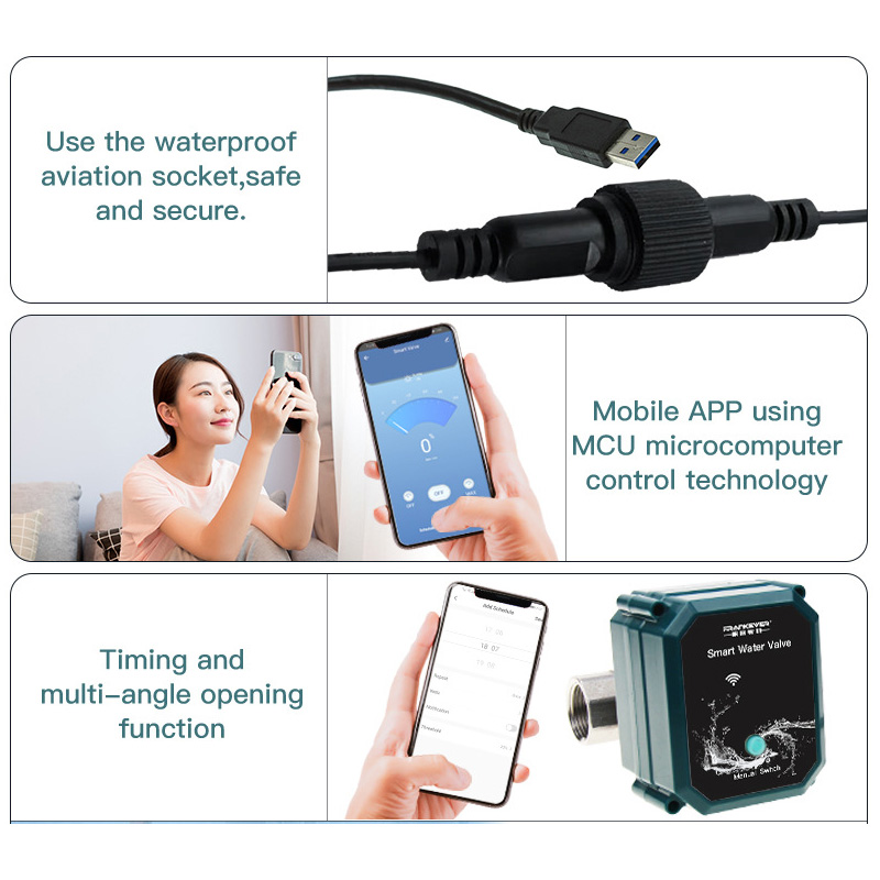 Válvula Wifi Tuya Zigbee 0% a 100% velocidad abierta de agua válvula de bola inteligente controlador de automatización Sensor de fuga de agua vida inteligente