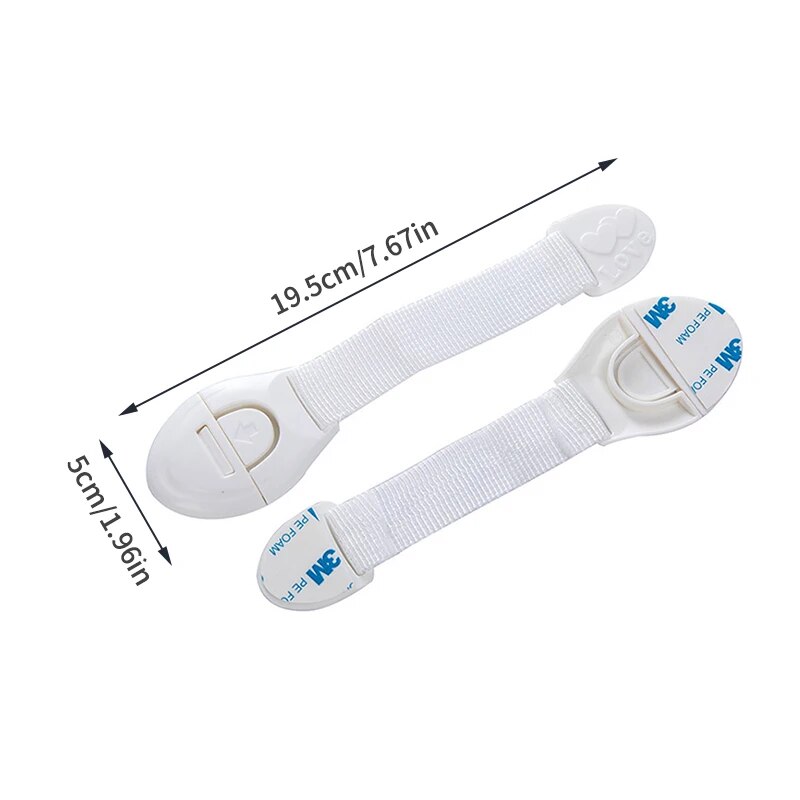 Serrure de sécurité anti-pincement pour bébé, 10 pièces, ruban de protection multifonctionnel pour porte d'armoire et réfrigérateur