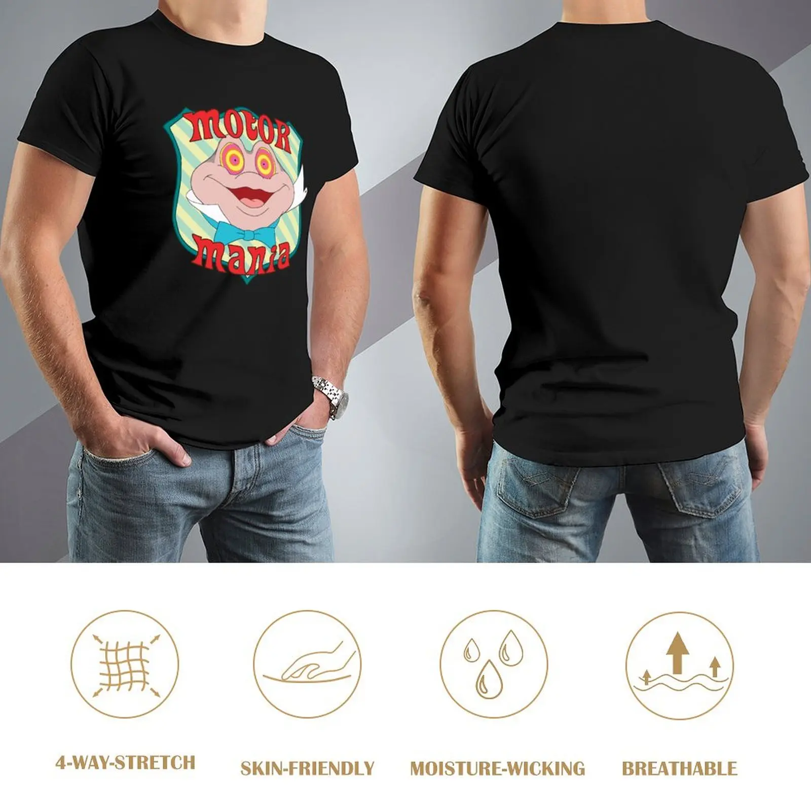 Mr Toad - Kaus Motor Mania Kaus Pria Kaus Lucu Kaus Grafis Kaus Keringat, Pria