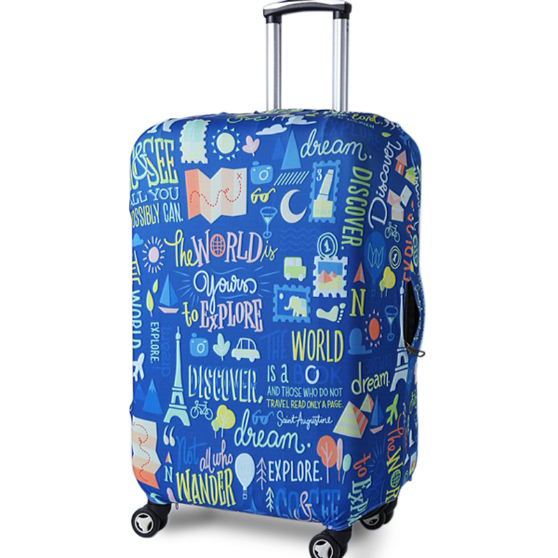 TRIPNUO cubierta de equipaje de ciudad azul más gruesa cubierta protectora de maleta para maletero aplicable a accesorios de viaje de maleta de 19 ''-32''