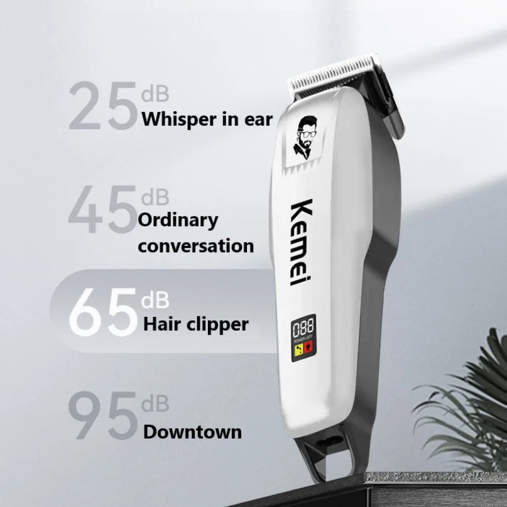 Cortadora de pelo profesional Kemei, cortadora de pelo recargable para hombres, afeitadora, Máquina para cortar cabello, accesorios de peluquero, máquina de corte