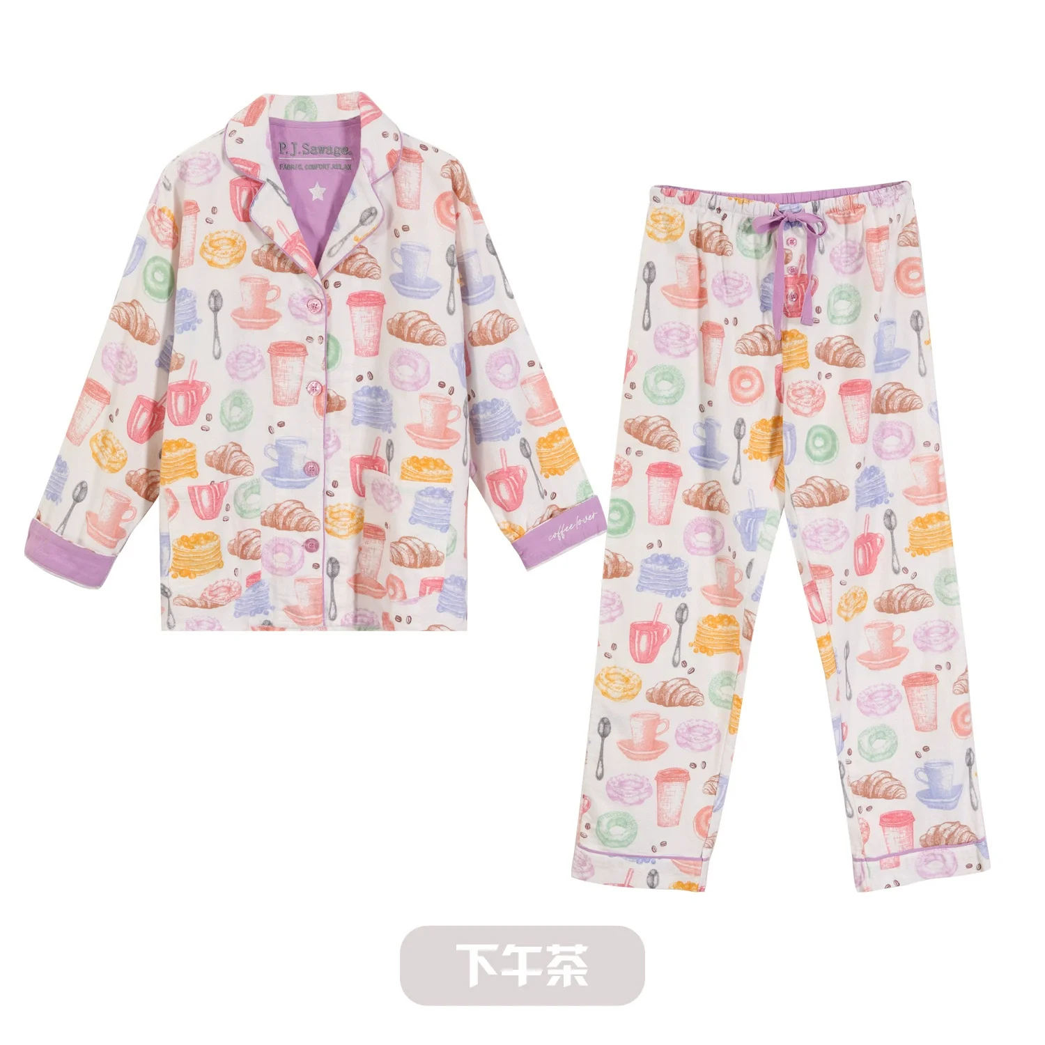 Outono inverno feminino pjs algodão chão lã pijamas quente grosso dos desenhos animados calças de manga longa pijamas senhoras homewear mês roupas