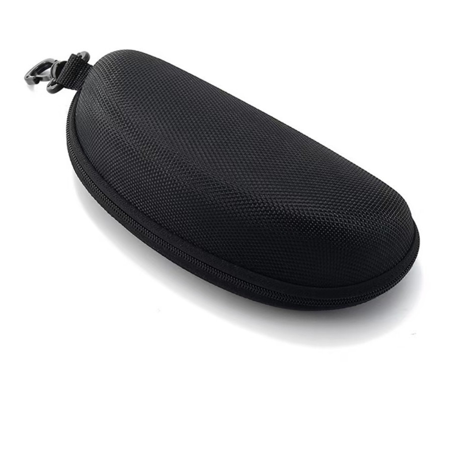 1pc 2025 novos esportes anti óculos caixa eva zíper caixa oxford pano óculos caixa gancho portátil