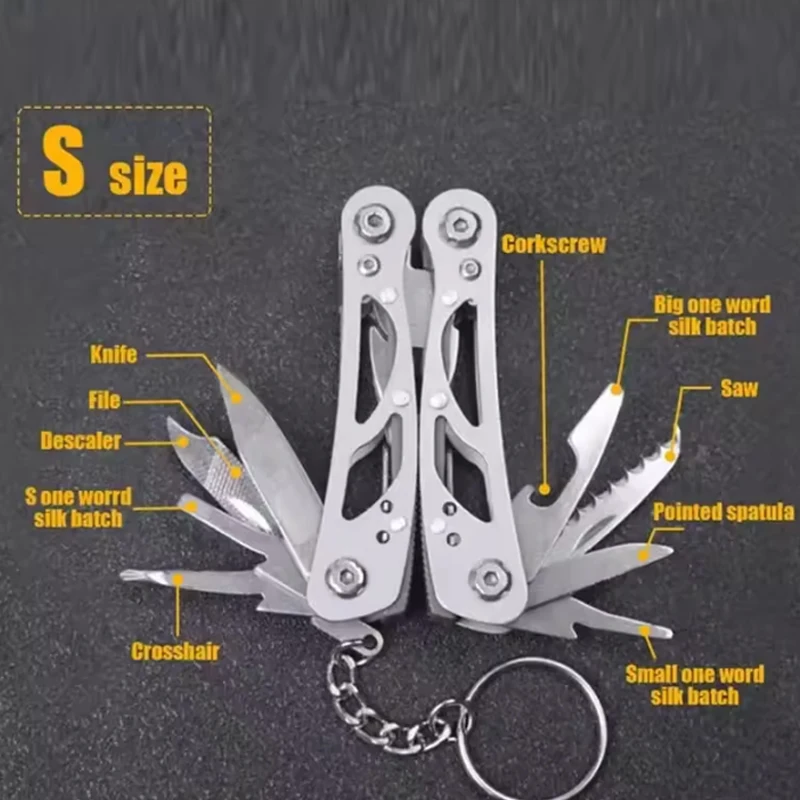 ยุทธวิธีอเนกประสงค์ซ่อม,MINI แบบพกพาพับคีม,พับ multitool กระเป๋ามีดคีมการล่าสัตว์กลางแจ้ง survival Rescue
