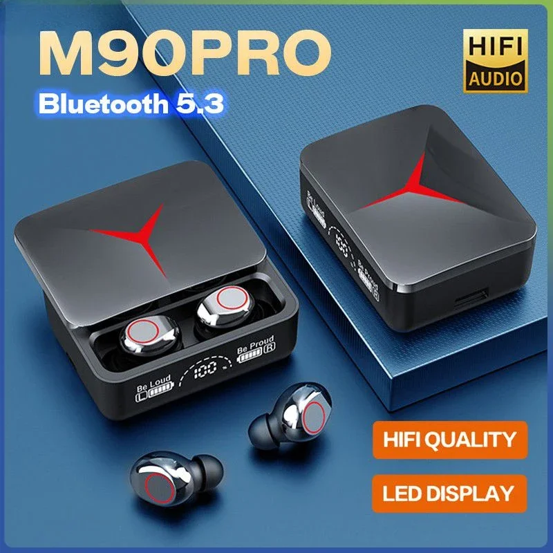 Auriculares TWS M90 originales, inalámbricos por Bluetooth 5,3, Auriculares deportivos para videojuegos, auriculares de música para iphone y Xiaomi