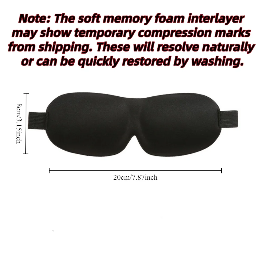Máscara de sono 3d com venda para dormir, máscara de espuma de memória macia para dormir, bloqueio de viagem, luz slaapmasker, capa para os olhos