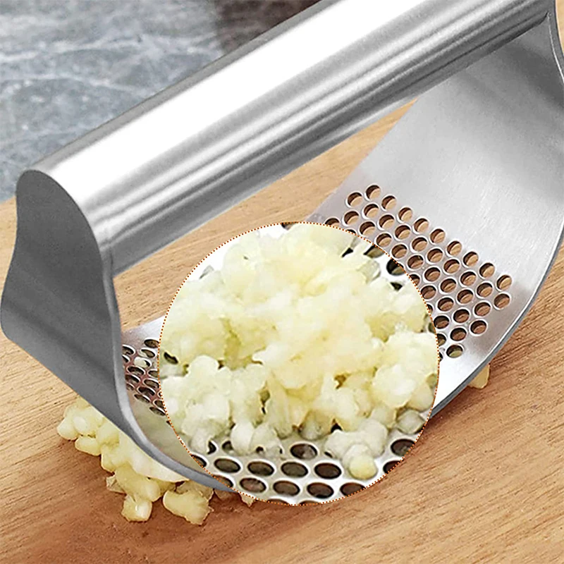 Espremedor de alho de aço inoxidável atualizado, manual, alho, gengibre, rocker, corte de alho, ferramentas de picareta, utensílios de cozinha