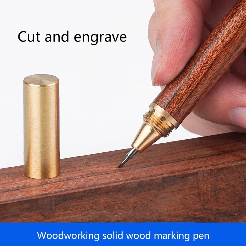 Scribe Dụng Cụ W/Tay Cầm Không Trơn Trượt Nghề Mộc Đánh Dấu Scribe Dụng Cụ Khắc Khắc Bút M4YD