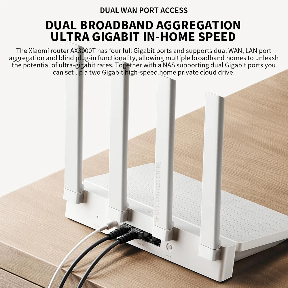 Nieuwe Xiaomi Router AX3000T IPTV Mesh Netwerken Gigabit Ethernet-poorten Gaming Gaspedaal Repeater Modem Signaalversterker CN