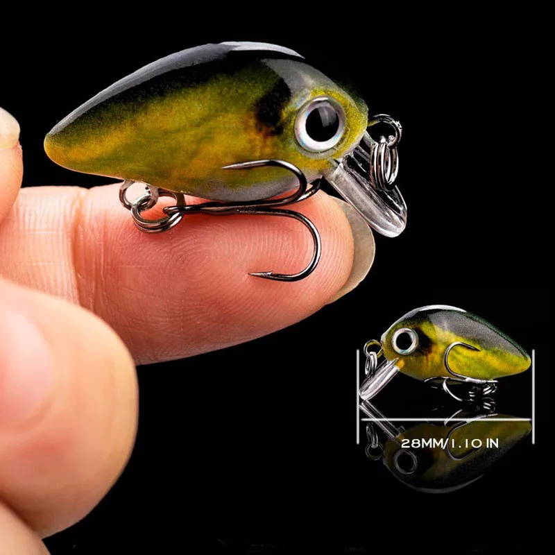 5 pçs mini iscas de pesca conjunto realista manivela iscas artificiais swimbait com caixa de equipamento