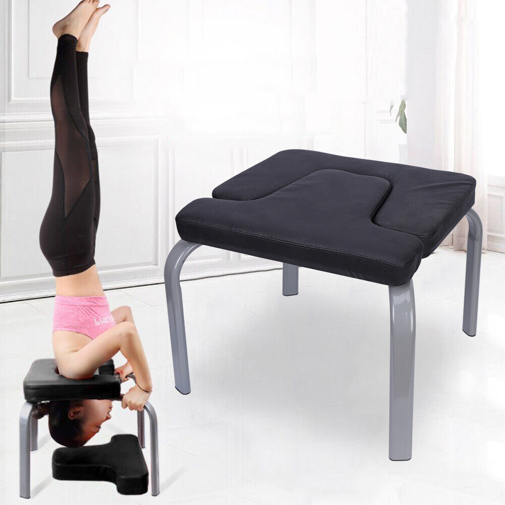 Yoga Stuhl Inversion Bank Hocker Kopfstand Fitness Werkbank Home Gym Schwarz