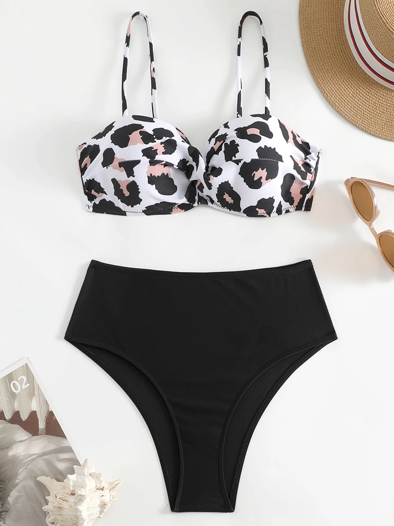 Deux pièces Sexy maillots de bain 2024 femmes Bikini ensemble maillots de bain Push Up solide été maillot de bain Triangle maillot de bain Bikini taille basse