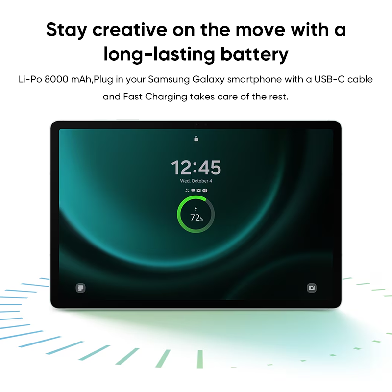 Samsung galaxy tab s9 fe x510 6gb 128gb exynos1380 10.9 ''display android tablet wifi 8000mah batterie ip68 wasserdicht mit s stift