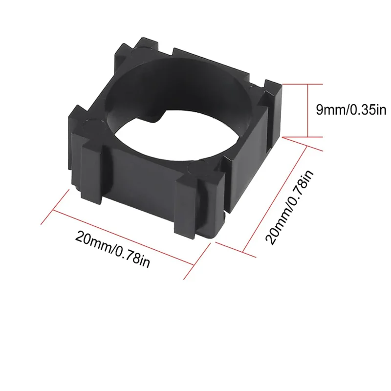 100Pcs 18650 Lithium Battery Holder, Plastic Battery Pack Bracket Cylindrical Cell Battery Stand Cell Spacer for DIY Fixed Batte
