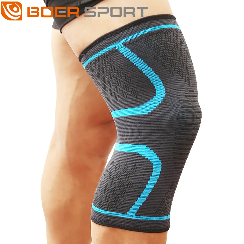Rodilleras deportivas de punto, baloncesto para correr, ciclismo, fitness, rodilleras de nailon antideslizantes y transpirables para hombres y mujeres