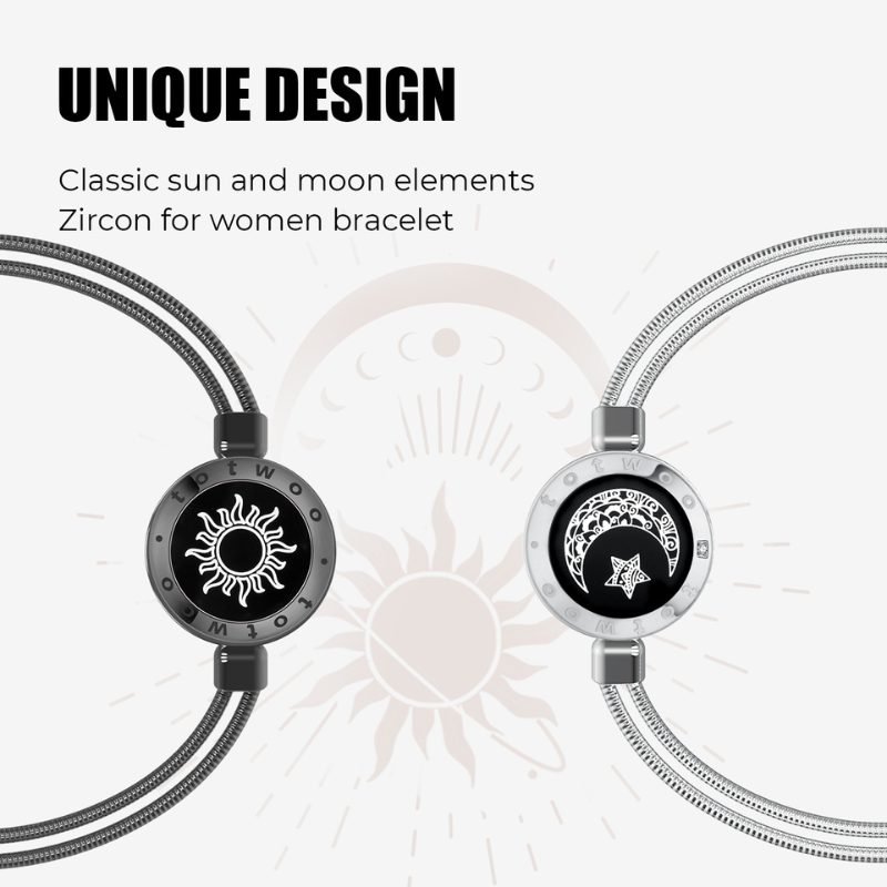 Totwoo Edelstahl Smart Touch Fernarmbänder Romantischer Bluetooth-Schmuck Liebesgeschenk für elegante Frauen