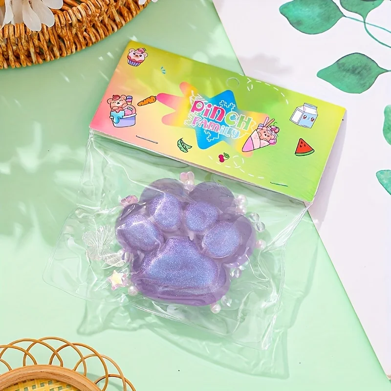 1 PC Squishy โปร่งใส Cat Claws บีบของเล่นเด็กผู้ใหญ่ Soft Pinch POP Fidget ของเล่นผีเสื้อลูกปัดฮาโลวีนคริสต์มาส