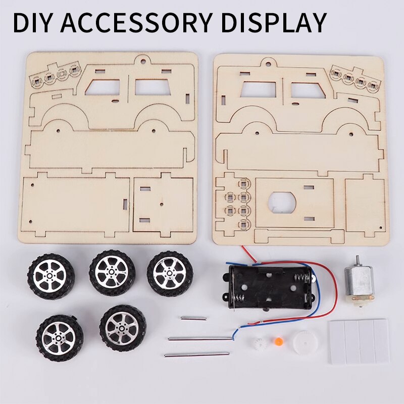 Innovative Technologie kleine Produktion Jeep elektrische Spielzeug Student wissenschaft liches Experiment handgemachte DIY-Modell
