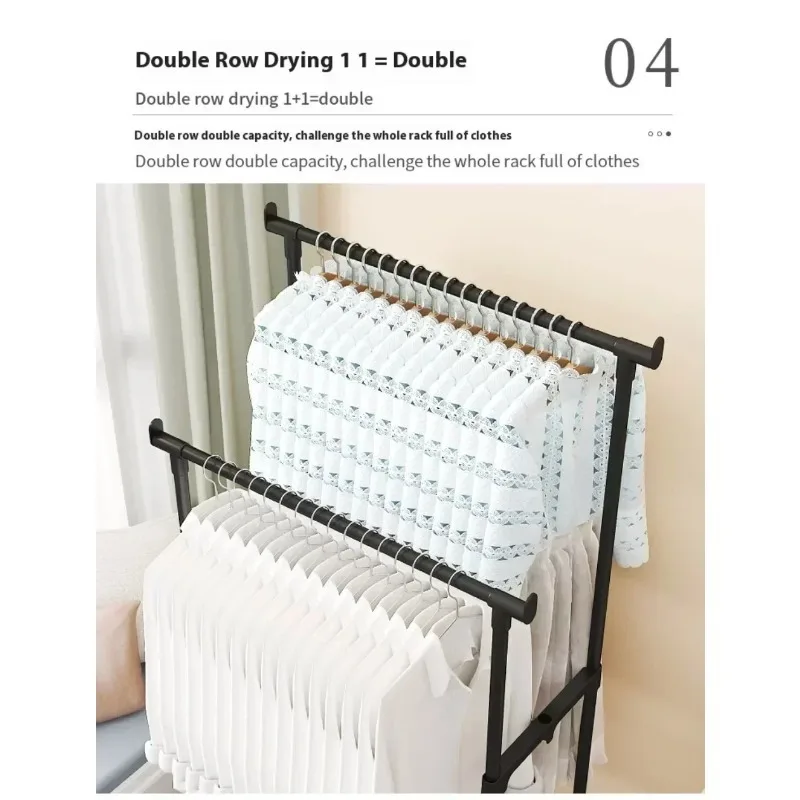 Rack simples para calças de quarto do chão ao teto, rack integrado para sapatos e chapéus, roupas domésticas push-pull e rack de secagem de chapéus.