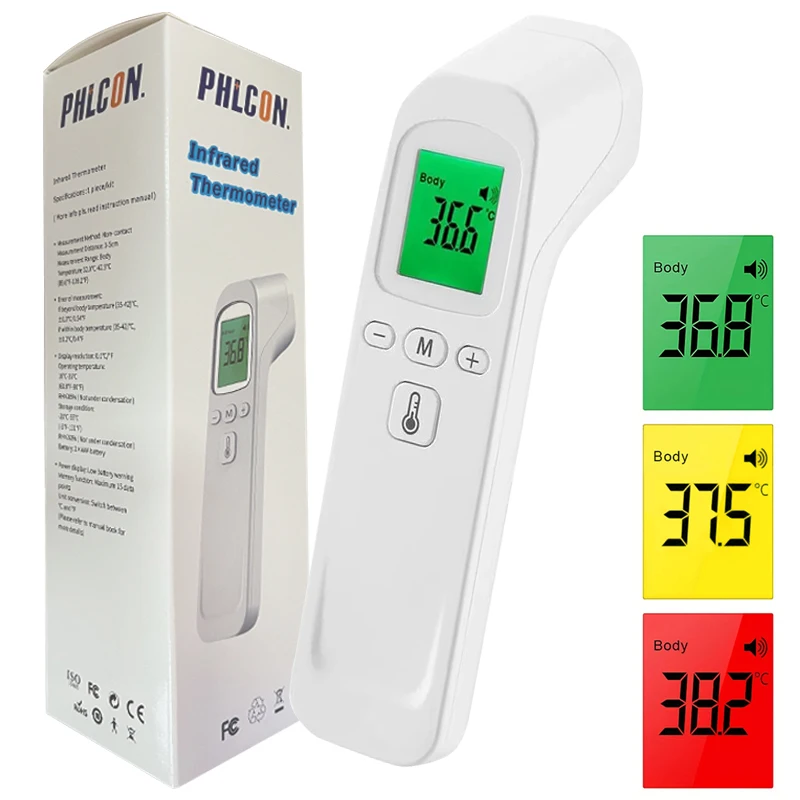 Termómetro infrarrojo Digital médico 1s Medición rápida de temperatura Termómetro médico de mano para frente corporal sin contacto ℃ ℉