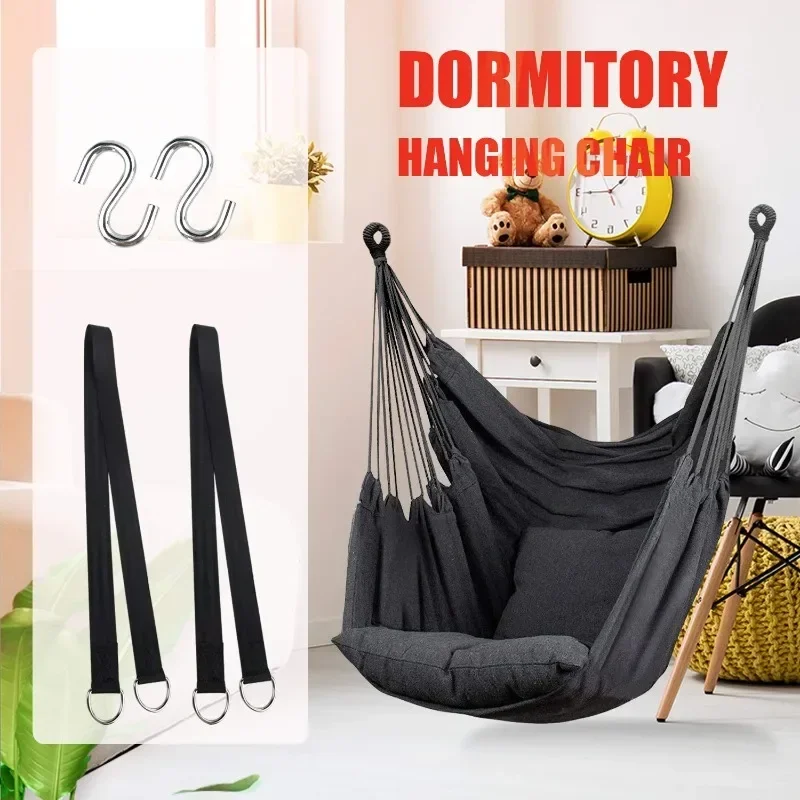 ทนทานแขวนเปลญวนเก้าอี้เฟอร์นิเจอร์ห้องนอนแขวน Swing ในร่มกลางแจ้งเชือกฝ้าย Boho Patio เก้าอี้ตกแต่งบ้านสําหรับระเบียง