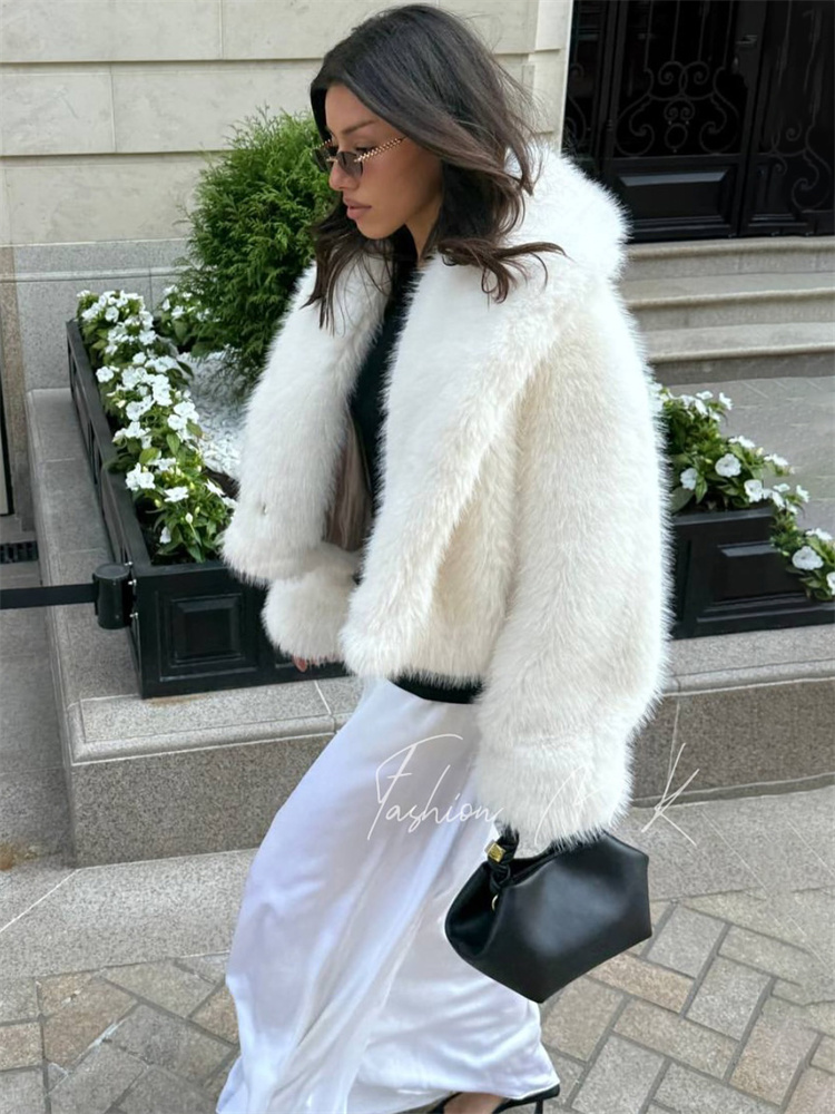 Tossy Winter Mode Pelz Feder Outwear Für Frauen Revers Hohe Taille Warme Lose Lange Hülse Pendeln Mantel Weibliche Pelz Feder 2025