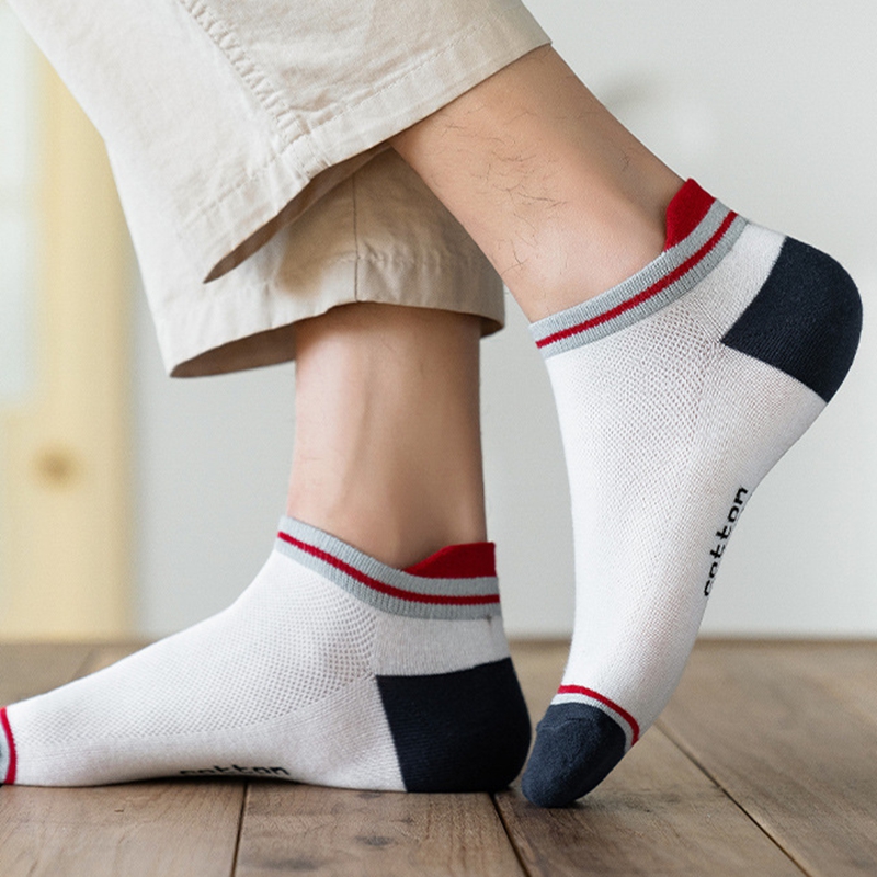 5 paia di calzini da uomo multipli corti alla moda traspiranti alla caviglia, comodi e divertenti, casual, stile da strada, in poliestere