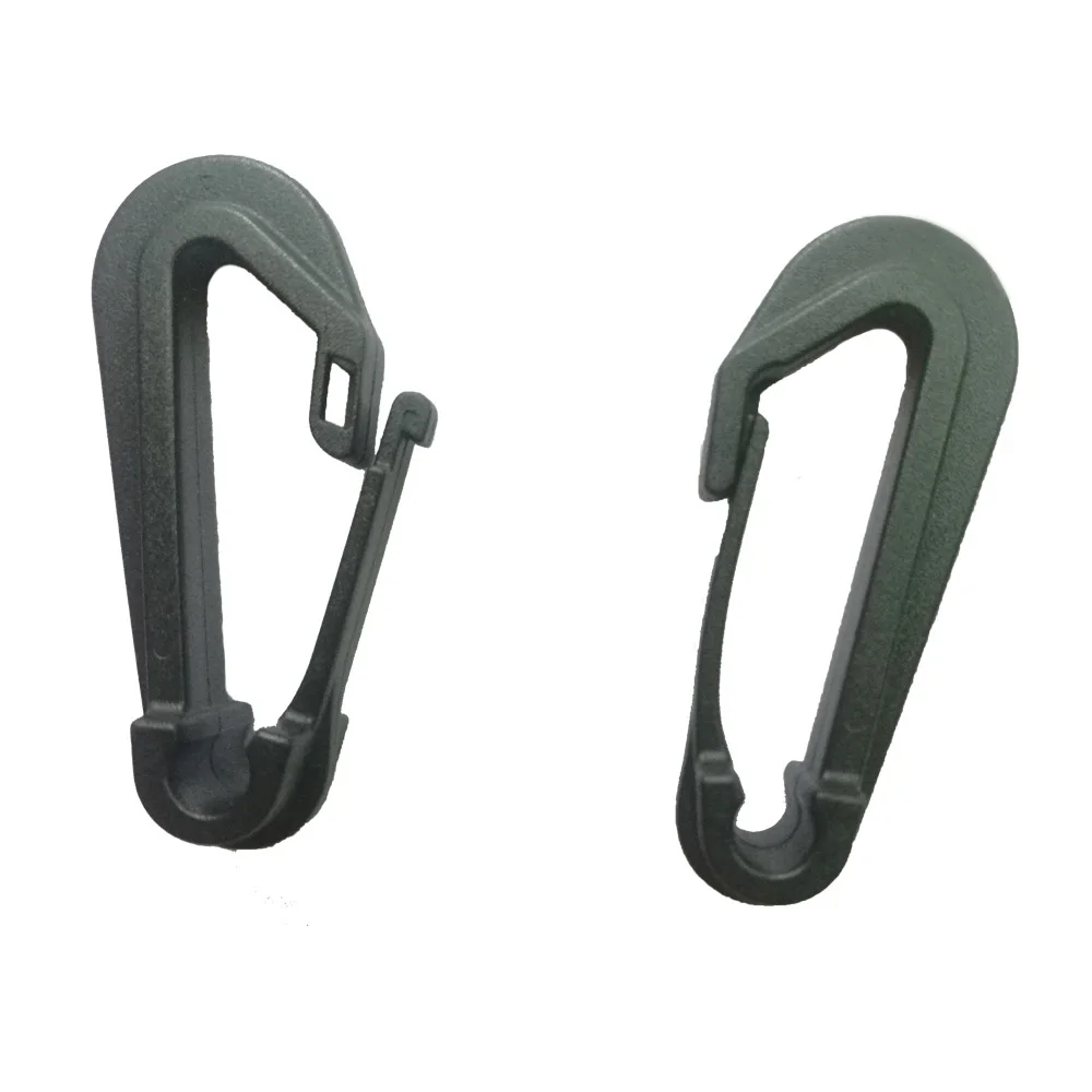 Gancho de cuerda elástica de alta resistencia, Clip a presión para kayak, Camping, senderismo, bolsa de embalaje, accesorios para tienda, deportes al aire libre, 6 o 12 Uds.