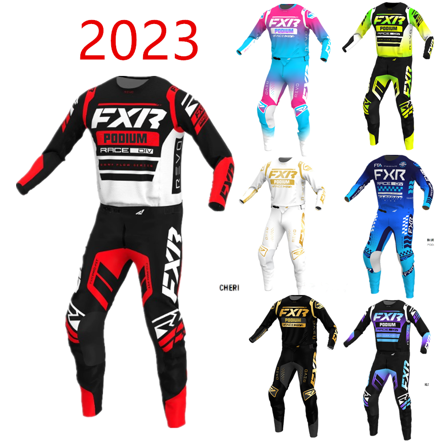 2023 podio fxr mx conjunto camisa da bicicleta da sujeira roupas fora da estrada motocross conjunto de roupas da motocicleta respirável mx combo