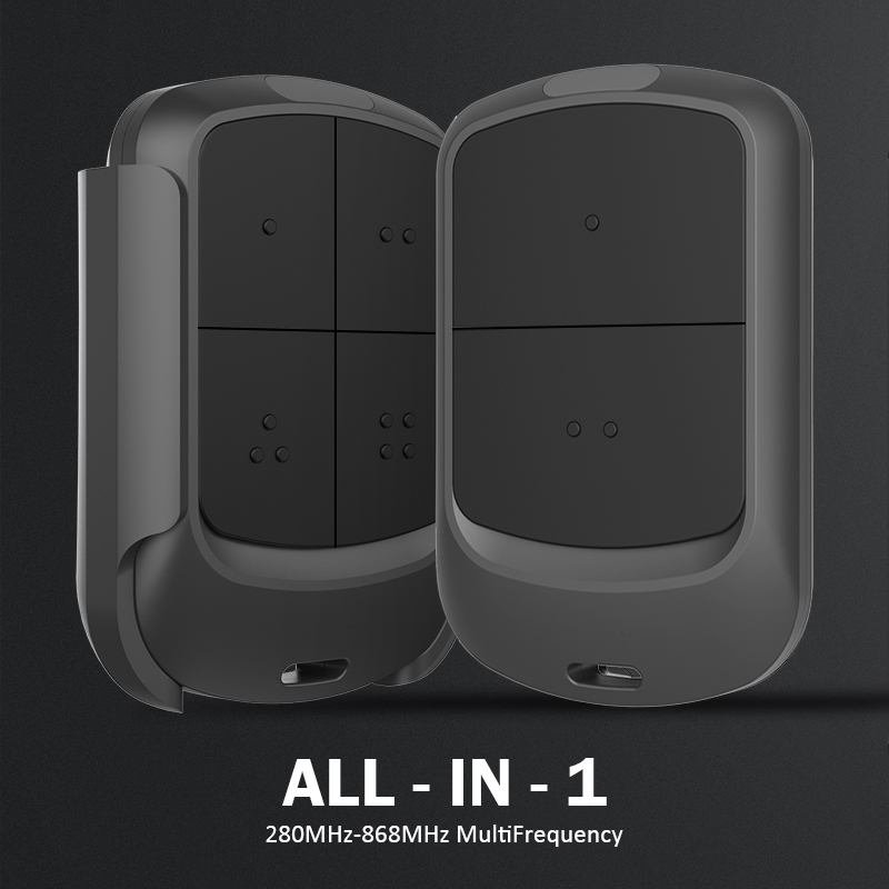 Control remoto multifrecuencia para puerta de garaje YNG800, de 280 MHz a 868 MHz, con código variable y código fijo, transmisor manual de 433 MHz con clip.