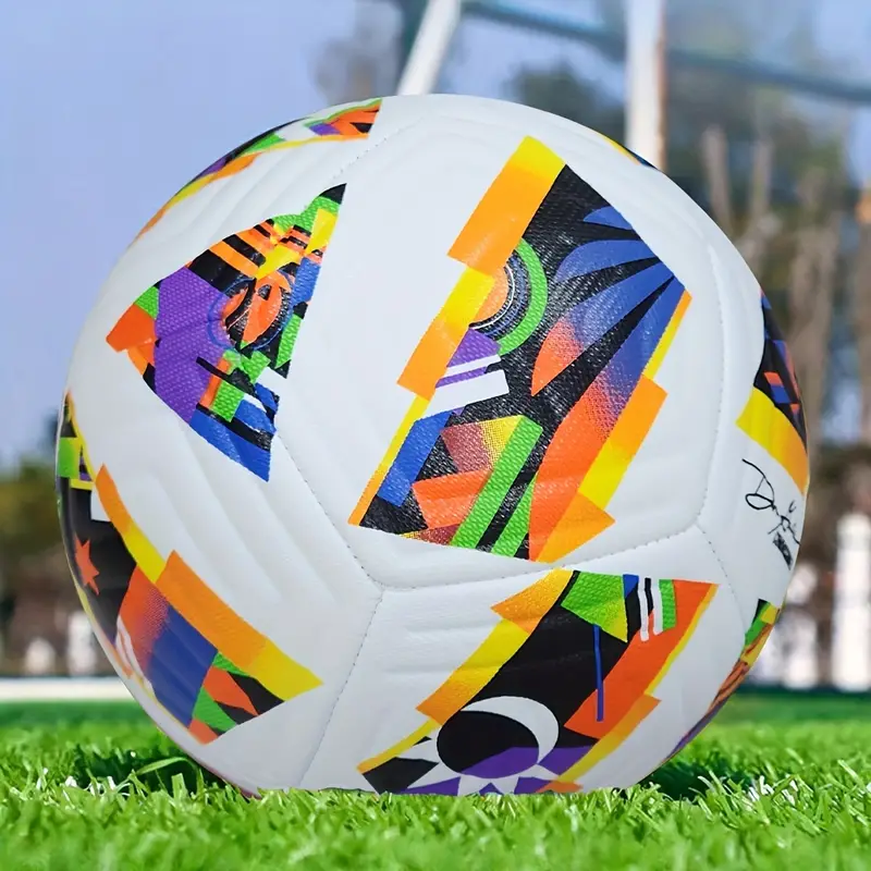 ลูกฟุตบอลขนาดมาตรฐาน5เครื่องลูกบอล1ชิ้นวัสดุ PU ลูกบอล latihan Sepak Bola การแข่งขัน