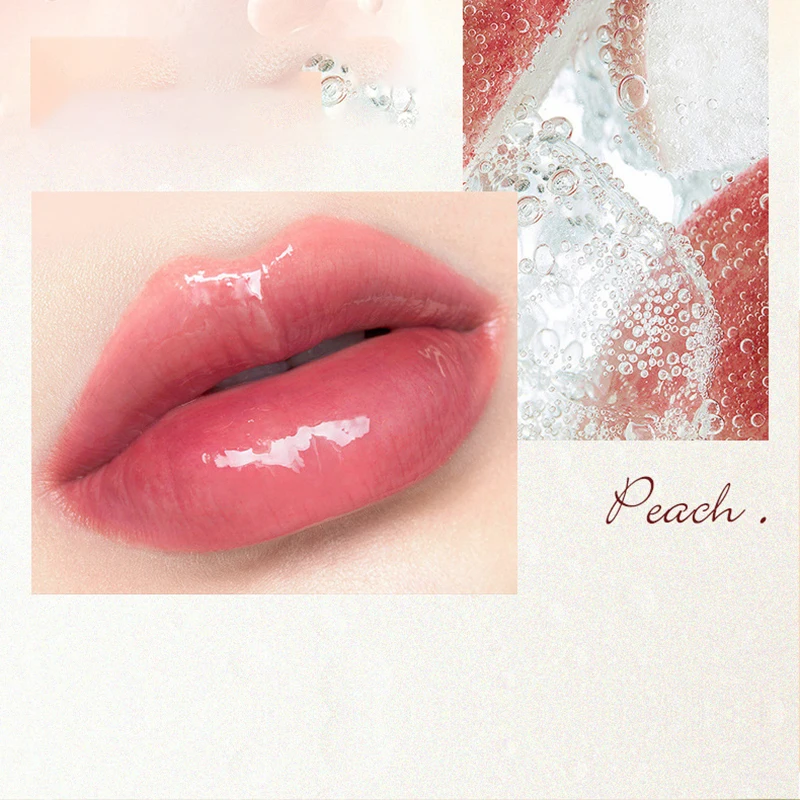 Kawaii mel pêssego óleo labial de longa duração não-pegajoso hidratante matiz labial com lábio plumper hidratante cuidados com os lábios soro 5ml compõem