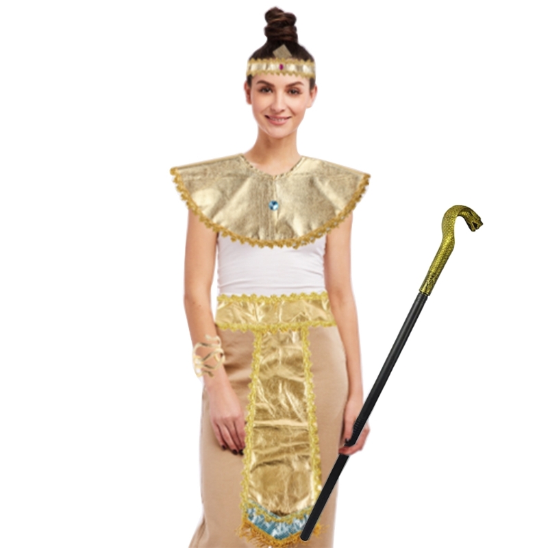 Schlangenkobras Stock Pharao Zuhälter Zaubererstab Halloween Cosplay Kostüm