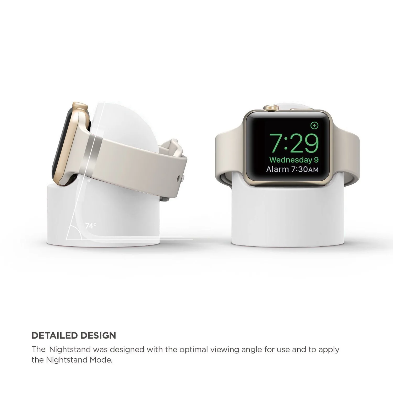 Supporto per caricabatterie in Silicone per Apple Watch Series 7 6 5 4 3 2 SE staffa iWatch Night Dock supporto da tavolo di ricarica