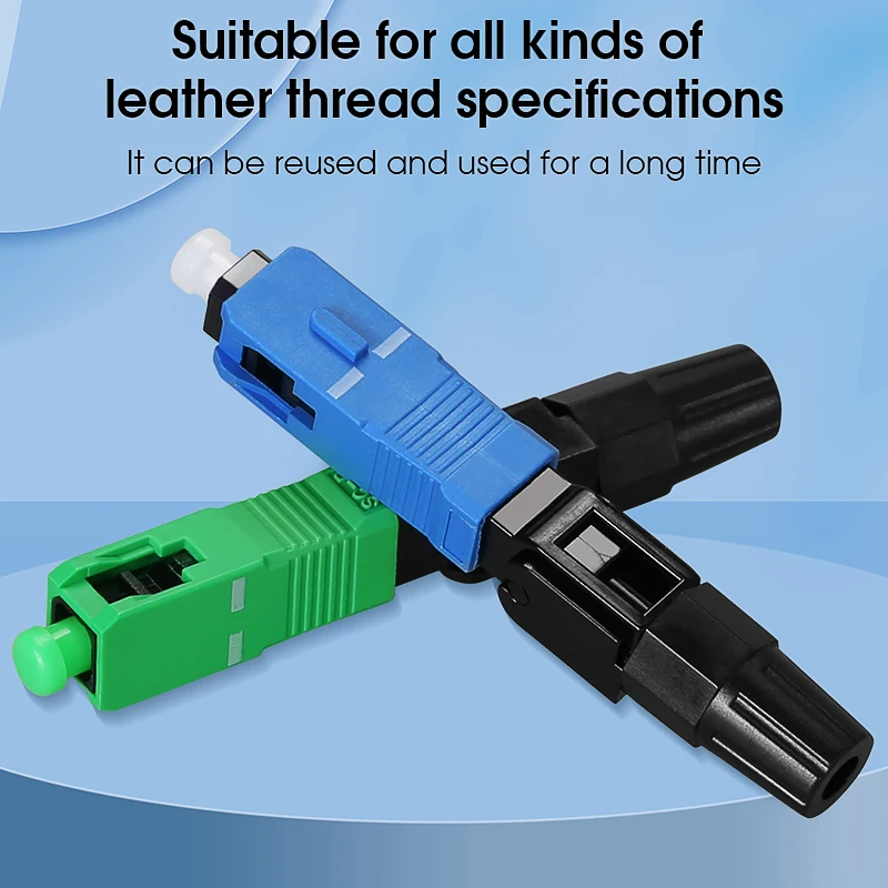 Connettore rapido in fibra ottica FTTH Modalità singola SCUPC/APC Cavo in fibra ottica in pelle Giunzione a freddo Strumenti di assemblaggio connettore rapido