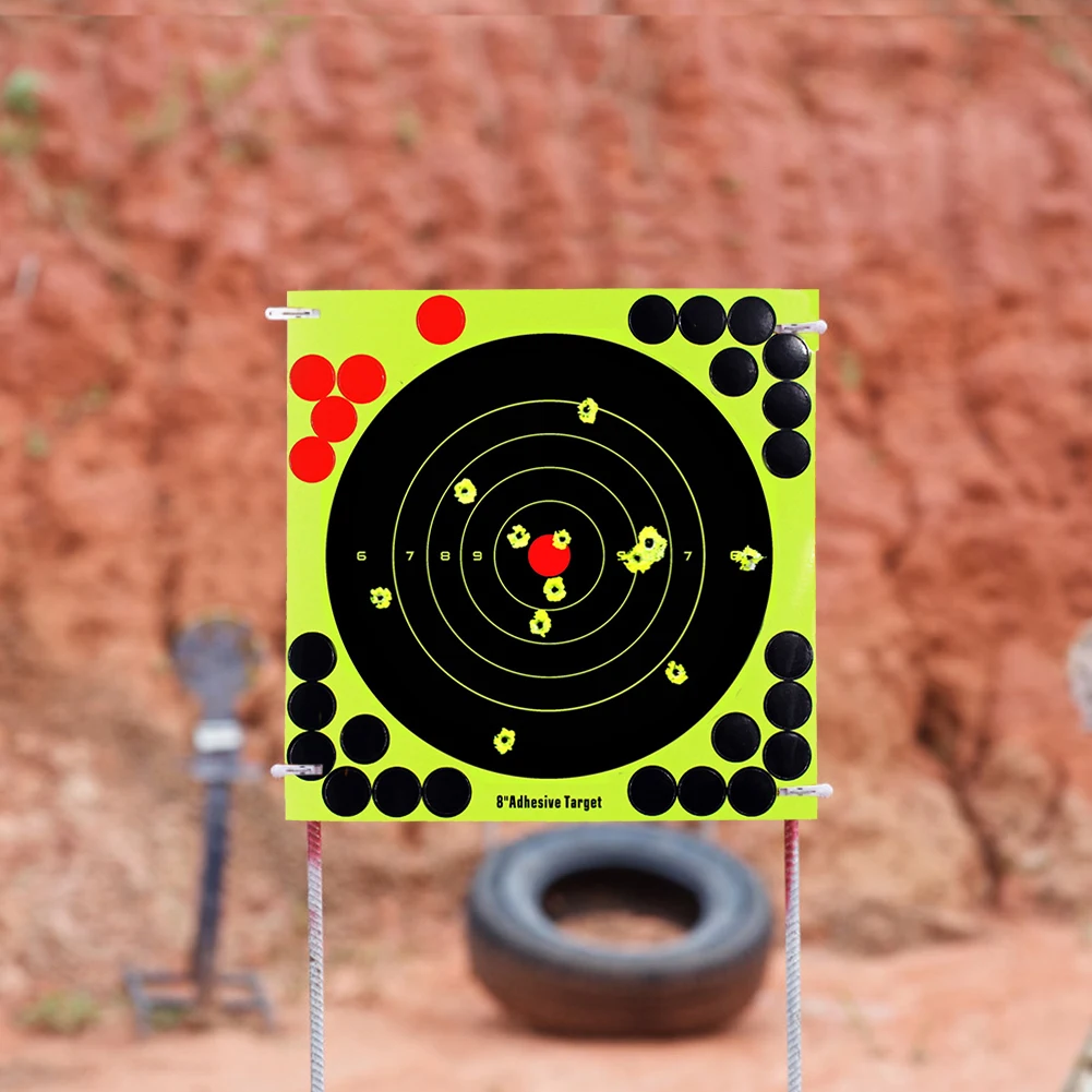5/10 stücke runde Ziel paster schießen Aufkleber 8 Zoll selbst klebende Aufkleber schießen und jagen Ziel punkte Aufkleber Waffen gewehre
