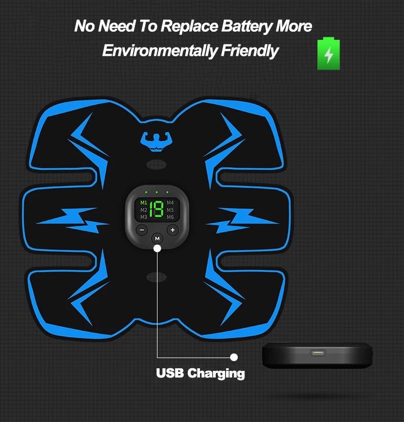 USB 充電式 EMS 筋肉刺激装置電気マッサージ療法鎮痛減量経絡フルボディマッサージフィットネス