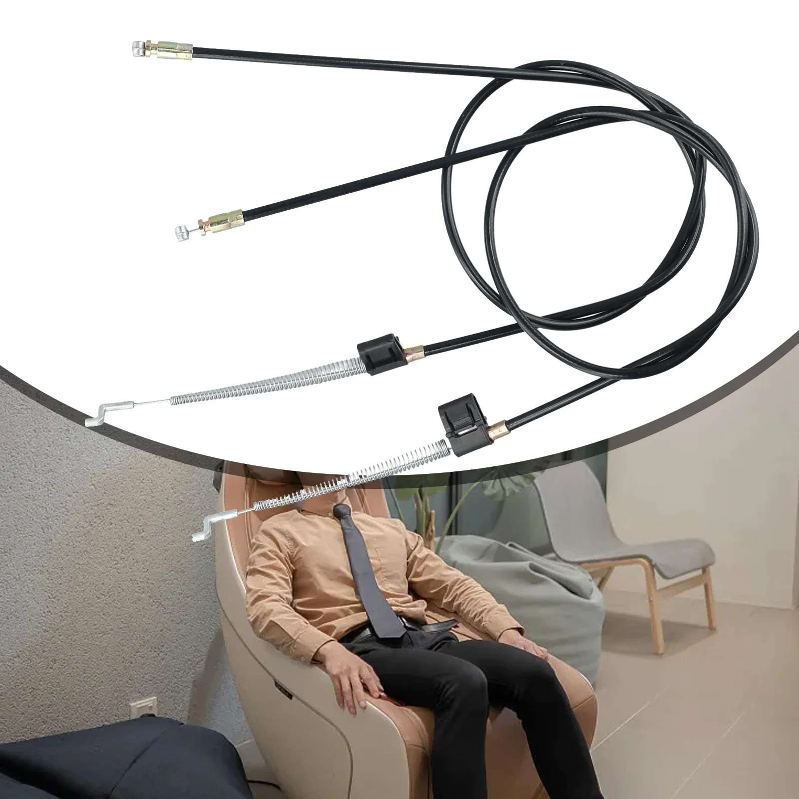 2 PC Recliner Replacement Cable HQ Metal Recliner Sofa Handle Cable Couch Chair Release Lever Replacement 93CM