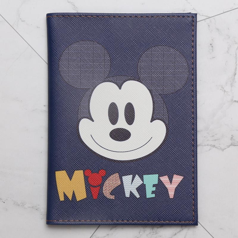 Accesorios de viaje de dibujos animados, pasaporte de princesa Mickey de Disney, funda de cuero PU para pasaporte de viaje para mujer, tarjeteros de identificación