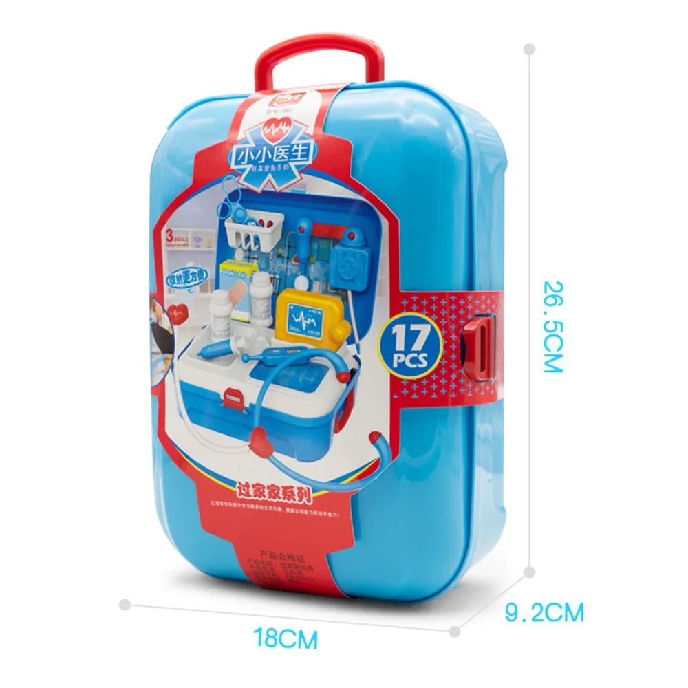 17 pçs crianças fingir médico conjunto portátil mochila kit médico brinquedos clássico role play jogo brinquedos para crianças presentes