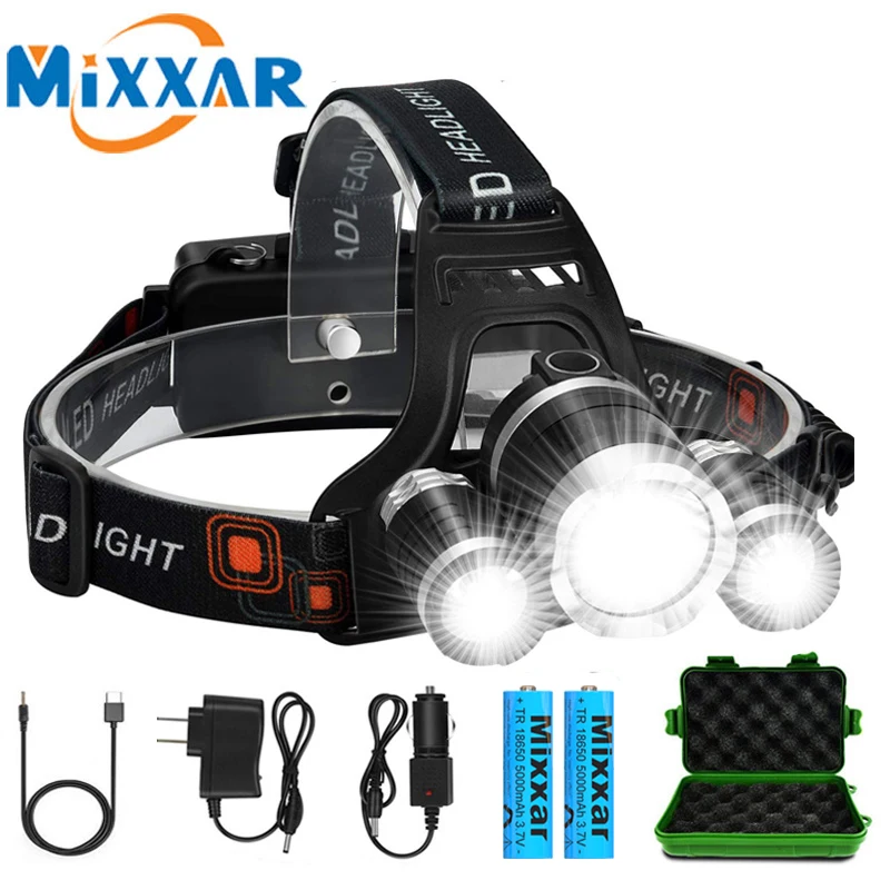 ZK20 LED Cao Lumens 4 Chế Độ T6 18650 Pin Sạc Đèn Pin Chống Nước Chiếu Sáng Ngoài Trời Cắm Trại Câu Cá